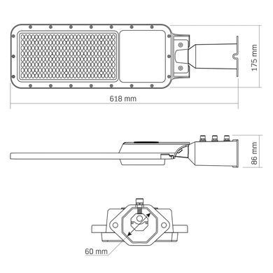Светильник уличный консольный Videx VL-SLE17-1505 28631 16500Lm 5000K 150 Вт