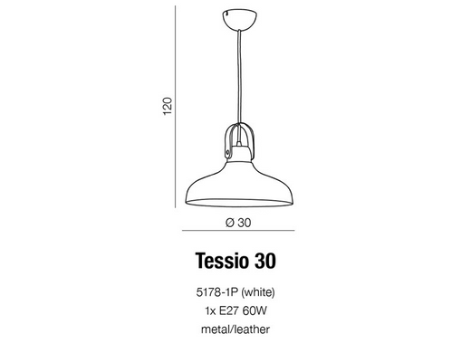 Люстра AZzardo TESSIO 30 AZ1289 (5178-1P-WH )