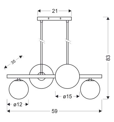 Люстра Candellux 34-01214 Kama