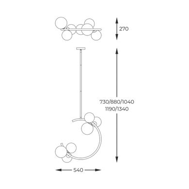 Люстра MOLECULE P0454-06Q-F7AA Zuma Line