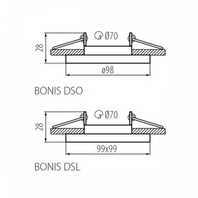 Точковий світильник Kanlux BONIS DSO-W 28700