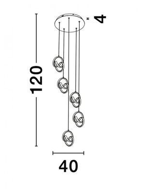 Люстра RINGS Nova Luce 9104351