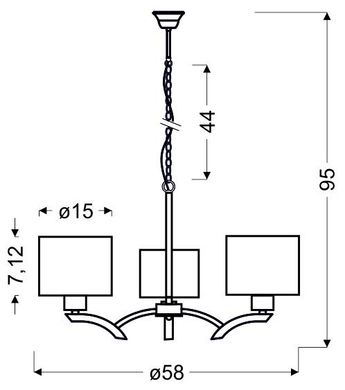 Люстра Candellux 33-04208 DRAGA