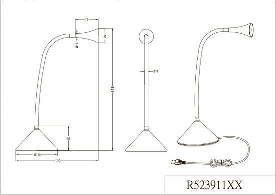 Настольная лампа Trio Reality R52391187 Viper