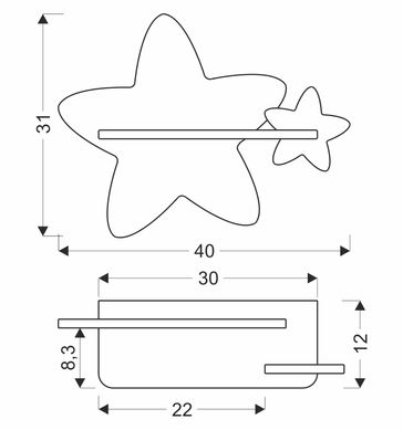 Настенный светильник Candellux 21-75734 Star