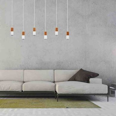 Люстра TK LIGHTING 6308 ELIT WHITE/WOOD