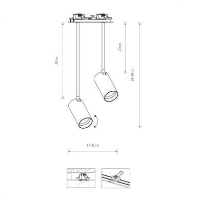 Спот Nowodvorski 7736 MONO SURFACE LONG II WHITE