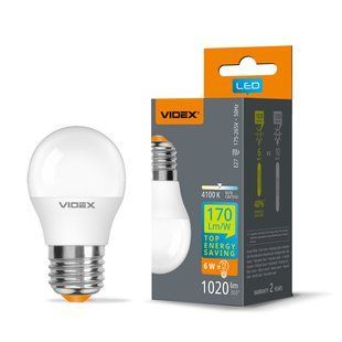Лампа LED Videx VL-G45h-06274 28600 E27 6 Вт 4100K 1020Lm