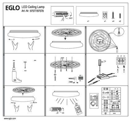 Потолочный светильник LANCIANO Eglo 97578