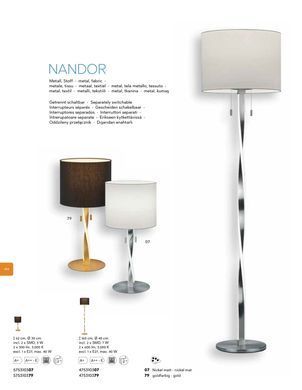 Настольная лампа TRIO NANDOR 575310307