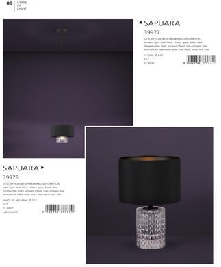 Настільна лампа Sapuara Eglo 39979