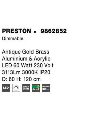 Люстра PRESTON Nova Luce 9862852