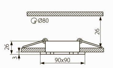 Точковий світильник Kanlux SEIDY CT-DTL50-AL 18281