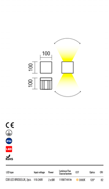 Вуличний настінний світильник Redo 90172 Vary