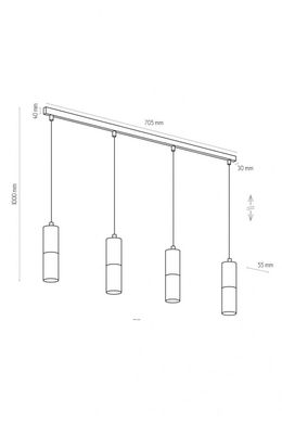 Люстра ELITE 4 BK TK-Lighting 4367