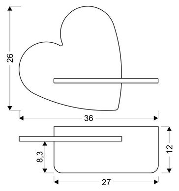 Настенный светильник Candellux 21-84569 HEART