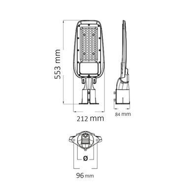 Світильник вуличний консольний HOROZ ELECTRIC 074-014-0150-020 FLORIDA-150