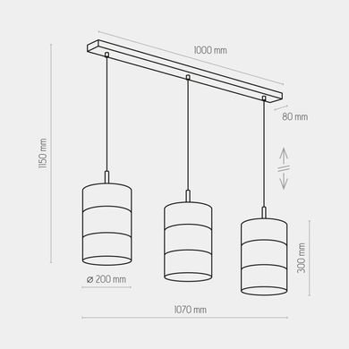 Люстра BOGART 3 BK TK-Lighting 3215