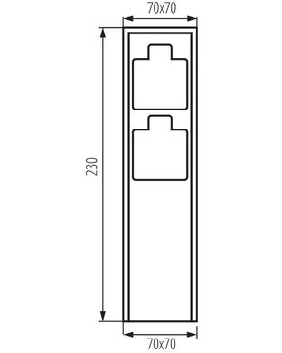 Уличный столбик с розеткой Kanlux 36585 Dasto