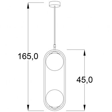 Люстра TWINS 2 BK/BR Imperium Light 257245.05.23