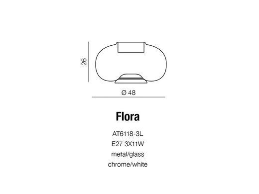 Настольная лампа AZzardo FLORA AZ0185 (AT 6118-3L-WH)
