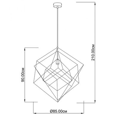 Люстра IN CUBE 85 cm BK Imperium Light 79185.05.05