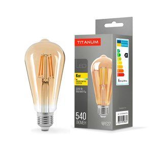 Лампа LED TITANUM TLFST6406272A 25527 E27 6 Вт 2200K 540Lm