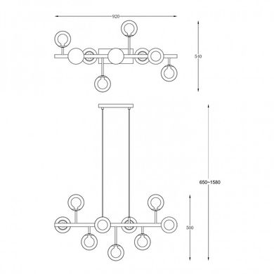 Люстра Zuma Line RIANO P0454-09B-SDGF