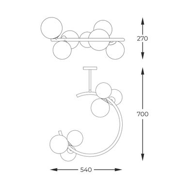 Люстра MOLECULE C0454-06Q-F7AA Zuma Line