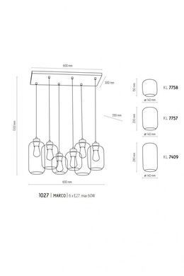 Люстра MARCO 6 TK-Lighting 1027