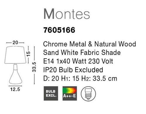 Настольная лампа MONTES Nova Luce 7605166