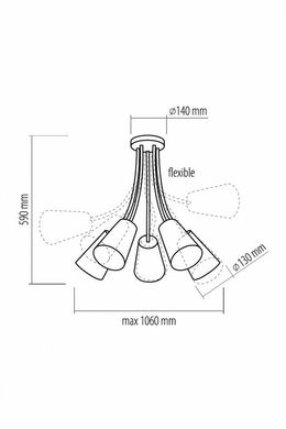 Люстра TK Lighting WIRE WHITE 2098