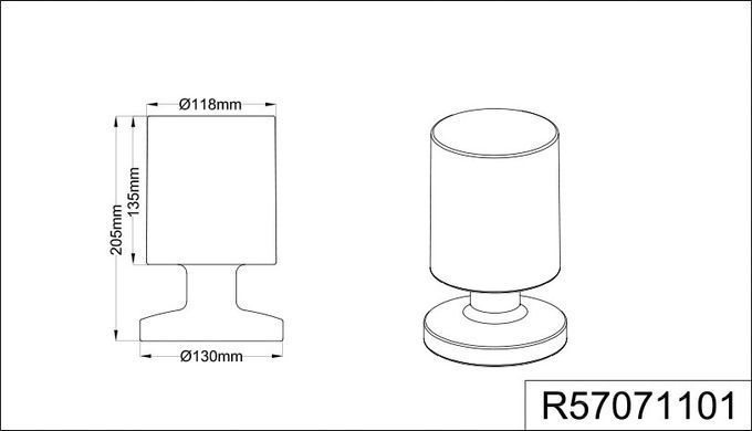 Настільна лампа з акумулятором Trio Reality R57071101 Lora