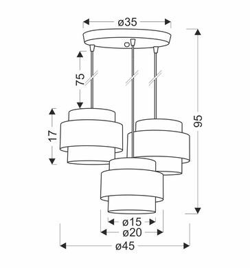 Люстра Candellux 33-18069 Juta