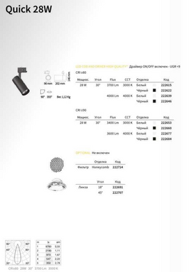 Трековый светильник Ideal Lux QUICK 222622