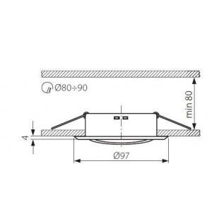 Точечный светильник Kanlux ARGUS CT-2115-BR/M 330