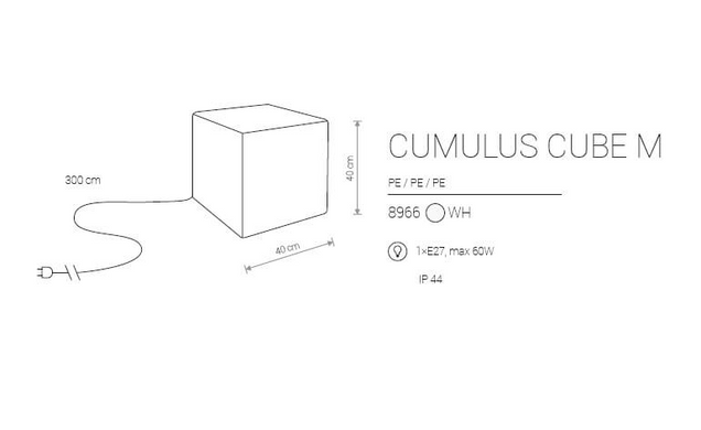 Уличный декоративный светильник Nowodvorski CUMULUS CUBE M 8966