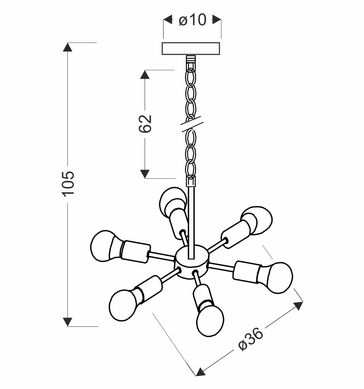 Люстра Candellux 36-09395 Sparta