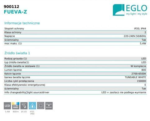 Точковий світильник FUEVA-Z Eglo 900112