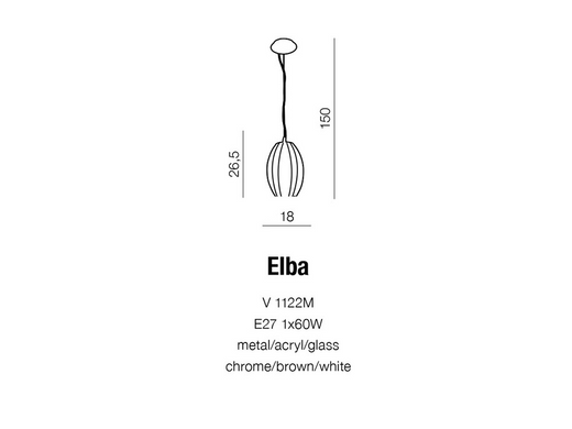 Люстра AZzardo ELBA AZ0158 (V1122M-BR-WH)
