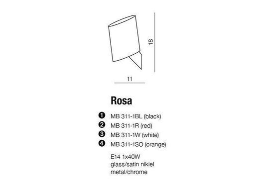 Бра AZzardo ROSA AZ0144 (MB311-1-BK) Бра AZzardo ROSA AZ0144 (MB311-1-BK)