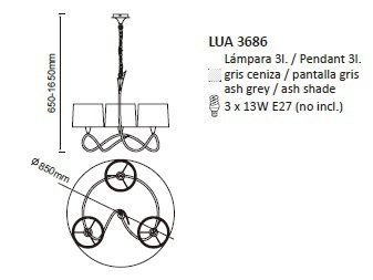 Люстра Mantra Lua 3686